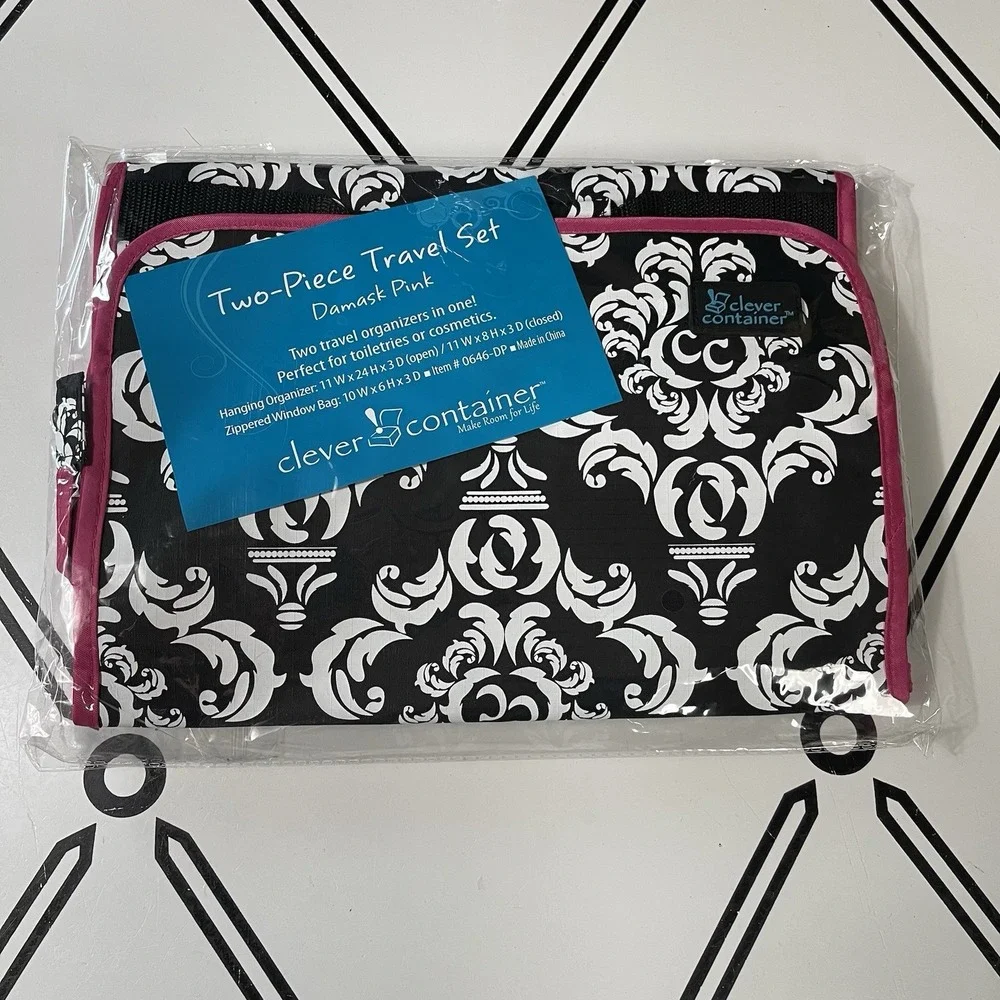 Makeup Travel Toiletries 2-Piece‎ Bag Dorm Bathroom Organization Storage